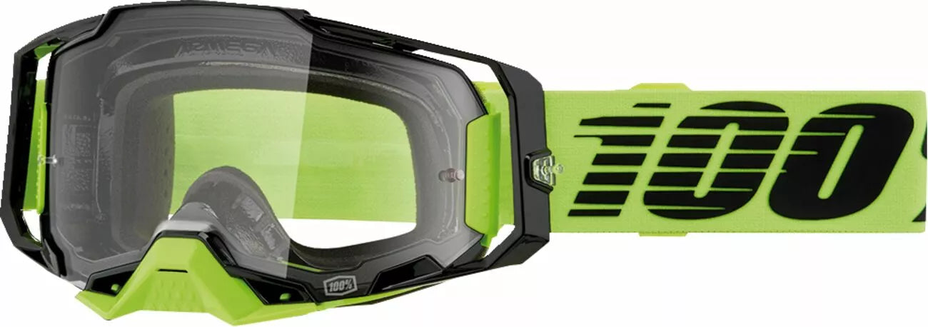 100% Armega Goggle Black/Fluorescent Green/Fluorescent Yellow