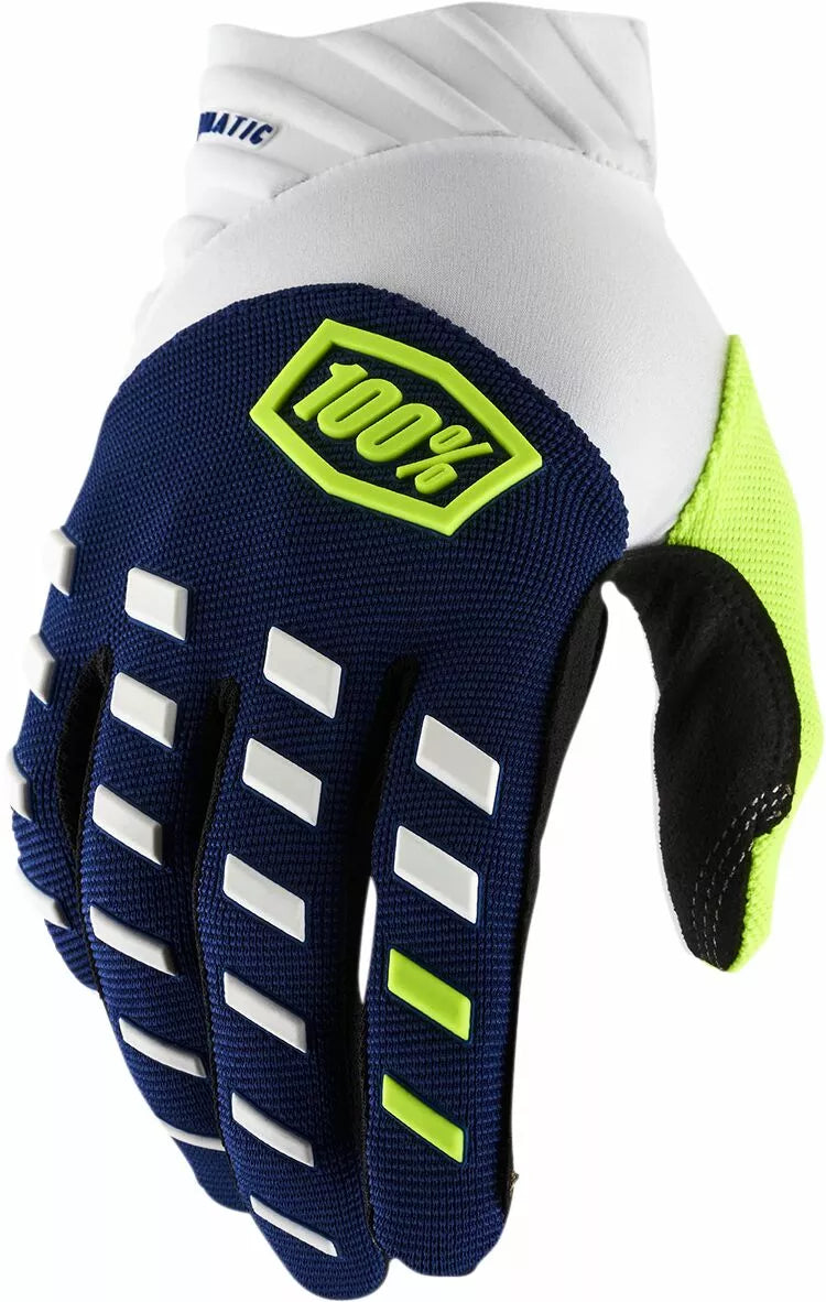 100% Airmatic Gloves Navy/White