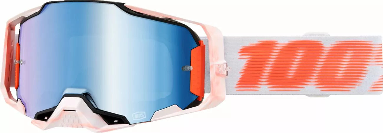 100% Armega Goggle Orange/White