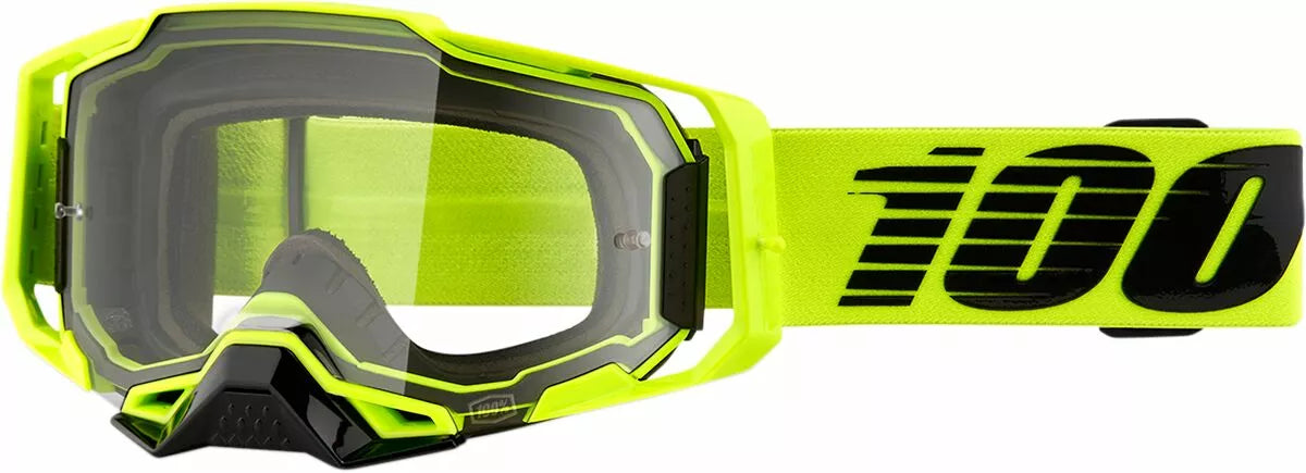 100% Armega Goggles Black/Fluorescent Yellow