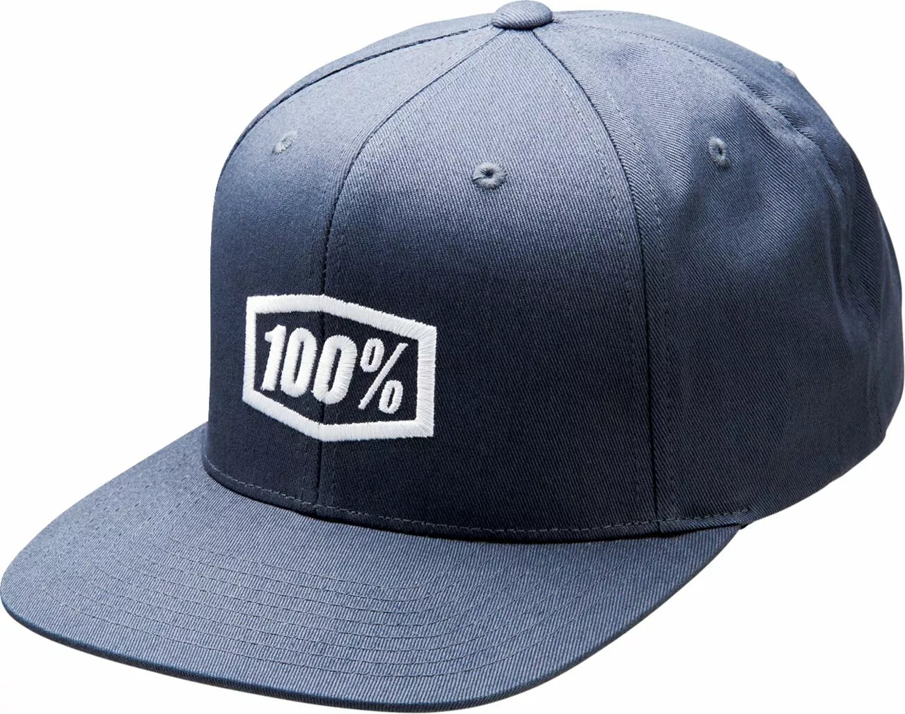 100% Icon Snapback Hat Heather Charcoal