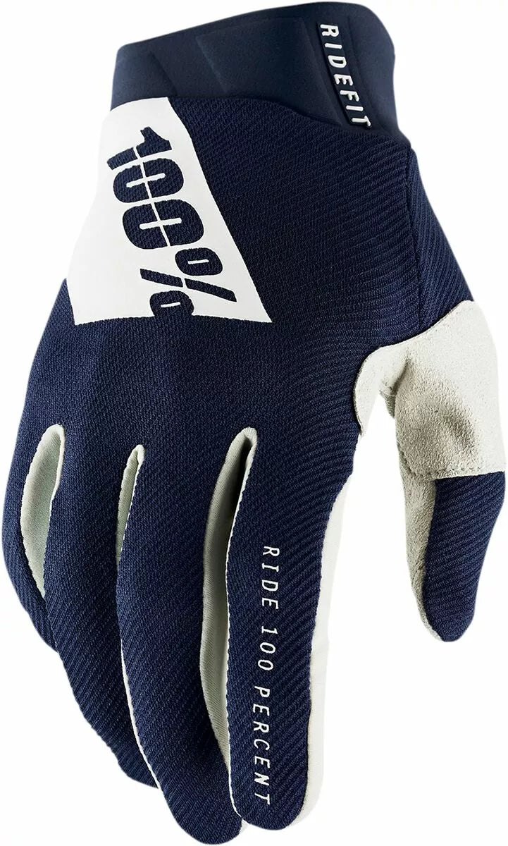 100% Ridefit Glove Navy/White