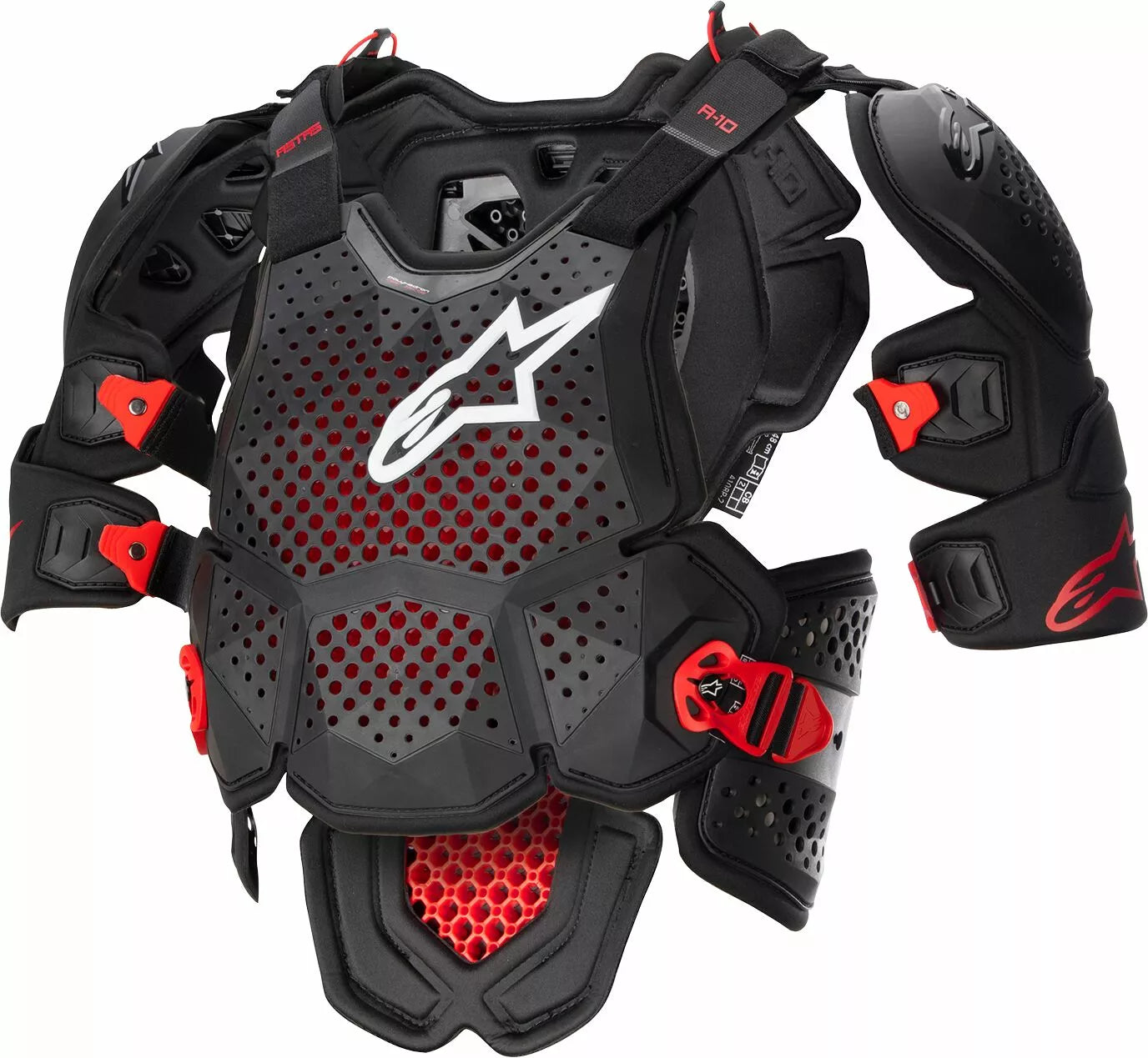 Alpinestars A-10 V2 Full Chest Guard Black/Gray/Red