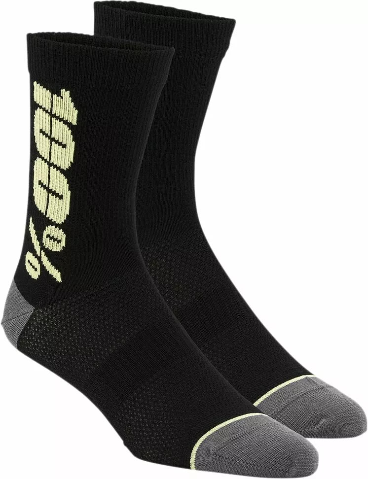 100% Rythym Socks Black/Yellow