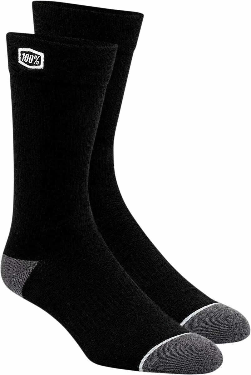 100% Solid Socks Black