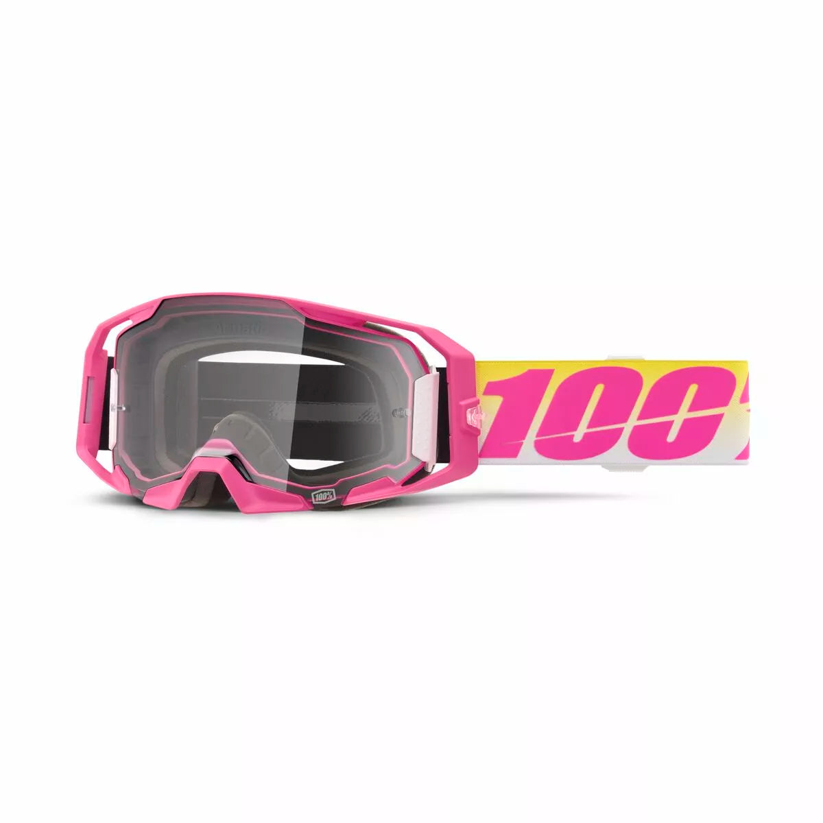 100% Armatic Goggle Pink/White/Yellow