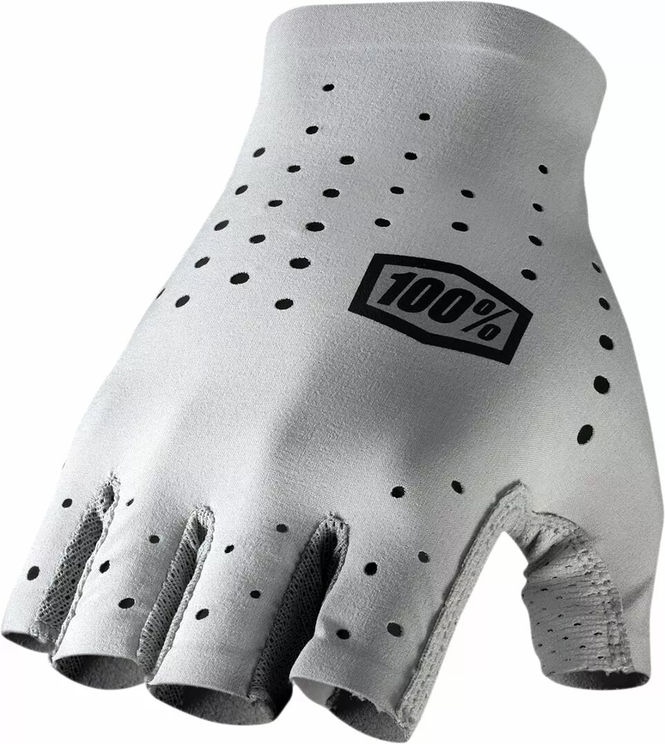 100% Sling Short Finger Gloves Gray