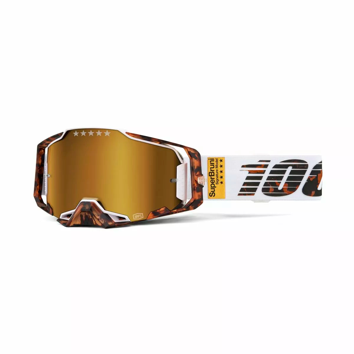 100% Armega Goggles Black/Brown/White