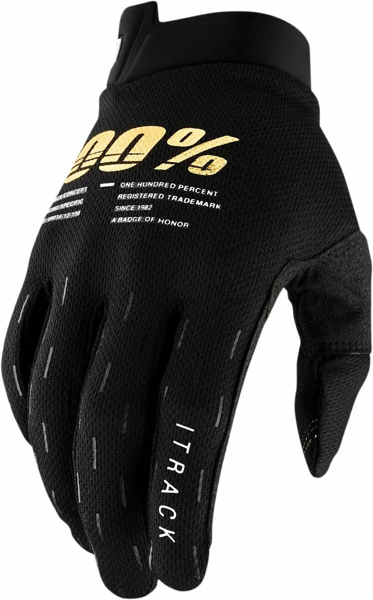 100% Youth Itrack Gloves Black