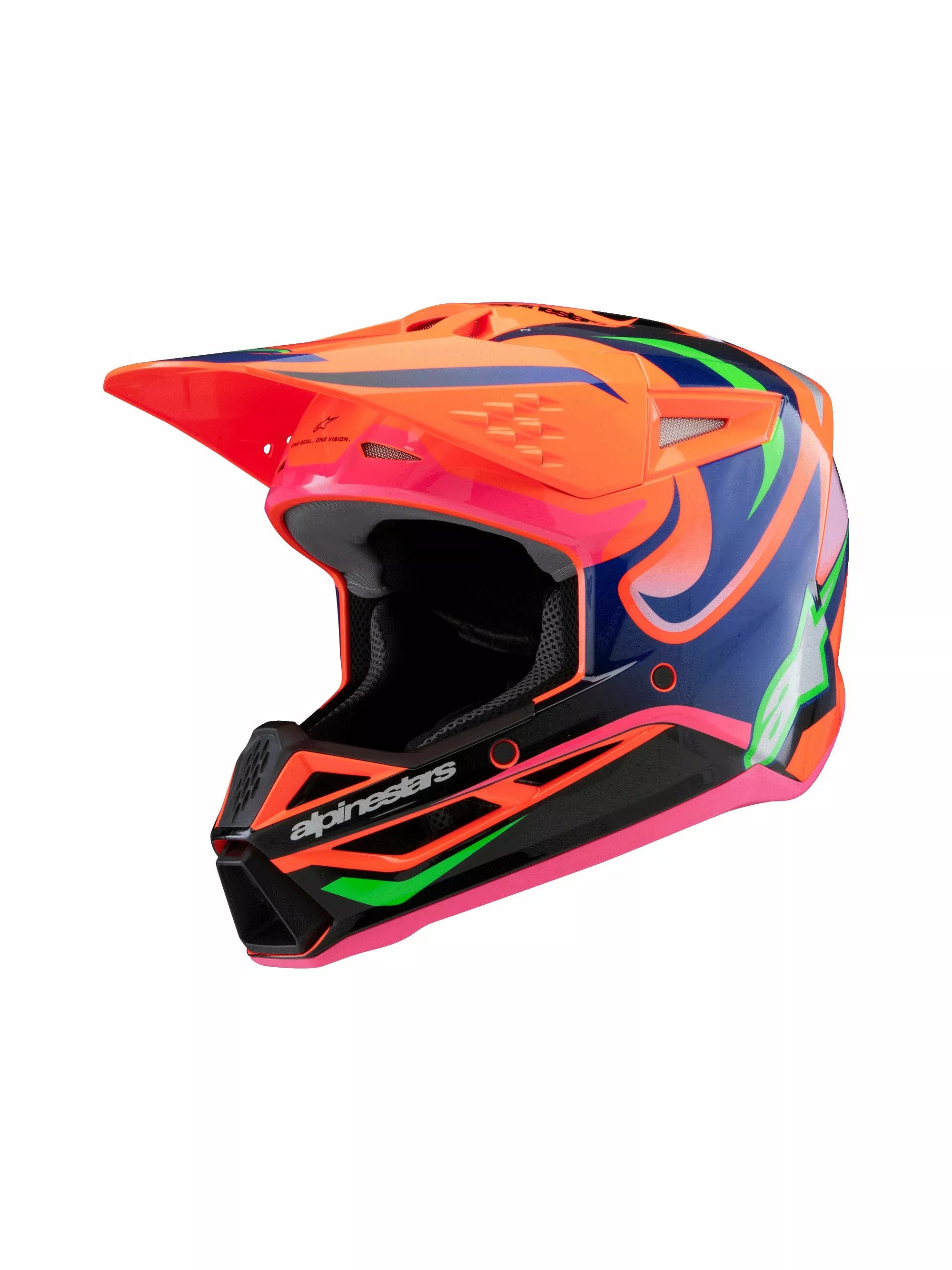 Alpinestars Youth S-M3 Deegan Helmet Orange/Pink/Purple