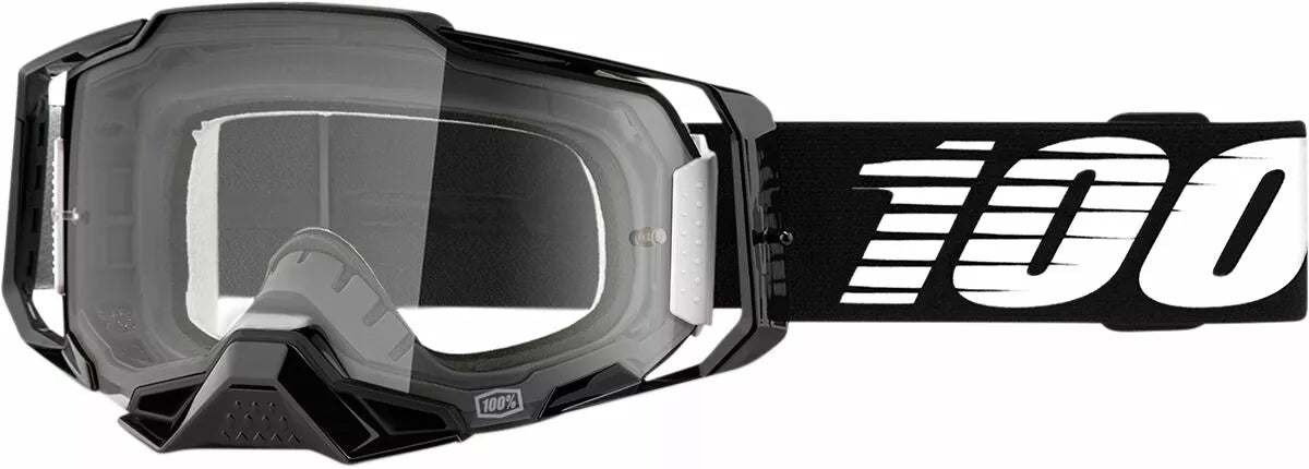 100% Armega Goggles Black/White