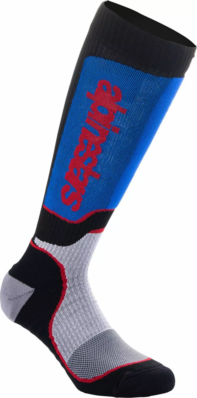 Alpinestars Youth Mx Plus Socks Black/Blue/Red/White