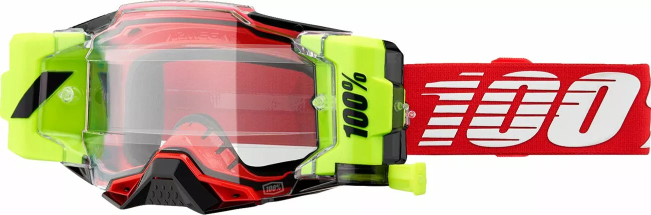 100% Armega Forecast Goggle Red/Fluorescent Yellow