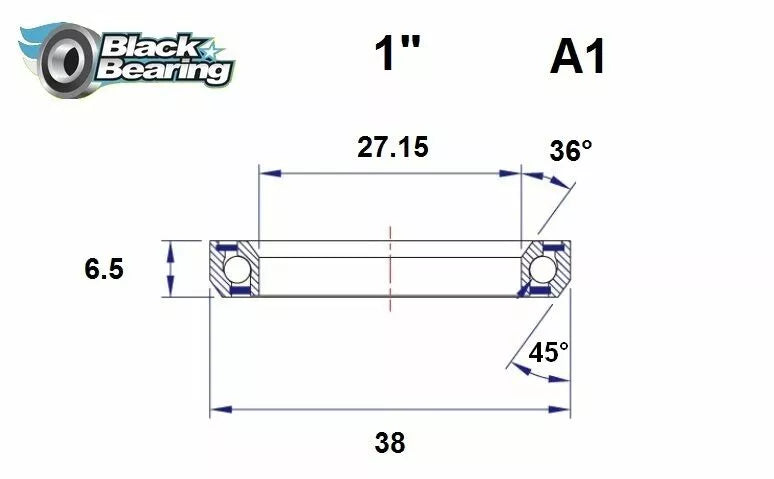 Black Bearing Headset Bearing