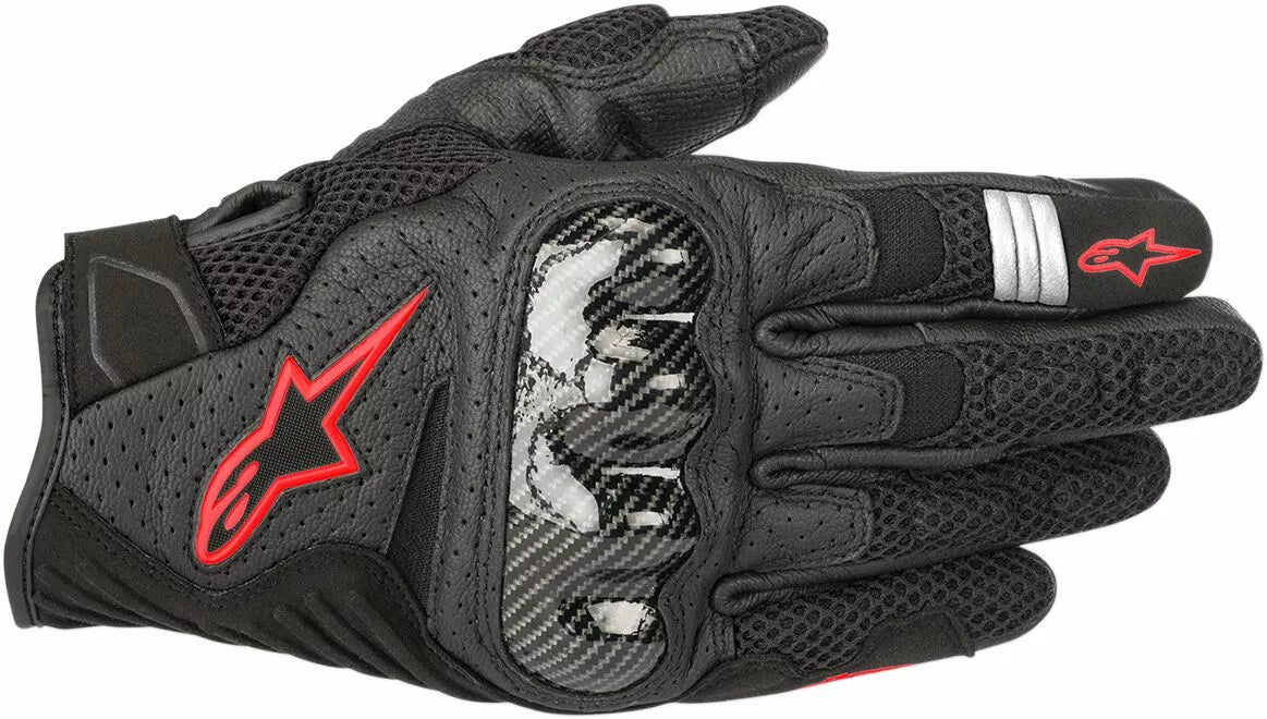 Alpinestars Smx-1 Air Carbon V2 Gloves Black/Fluorescent Red