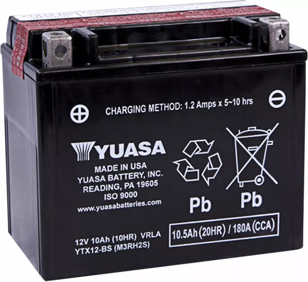 YUASA batteri YTX12-BS (CP) Inkl syra